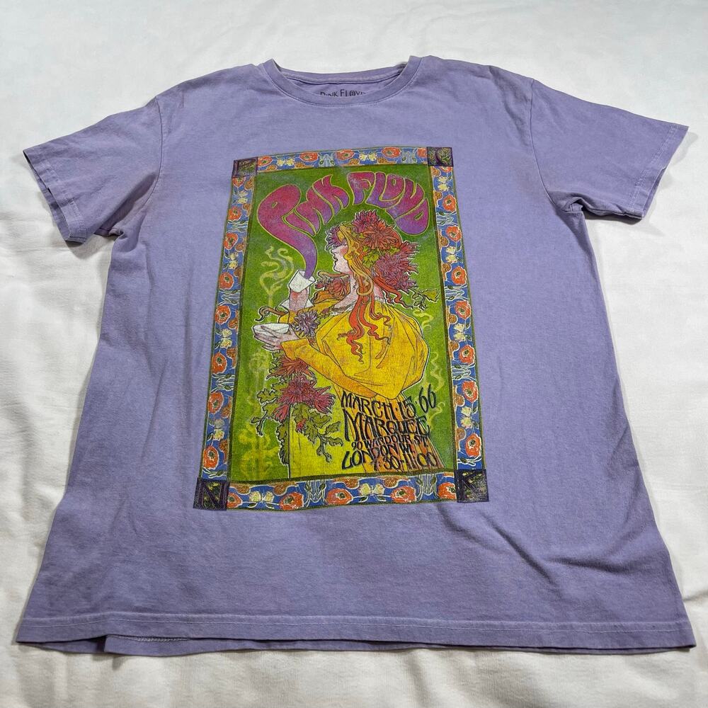 Pink Floyd 1966 Marquee Club London T Shirt Men’s M Purple Psychedelic - Picture 2 of 6
